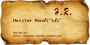 Heizler Renátó névjegykártya